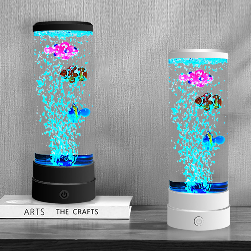 Home Decor For Birthday - Symulowany LED-owy, wielokolorowy, bańkowy akwarium z