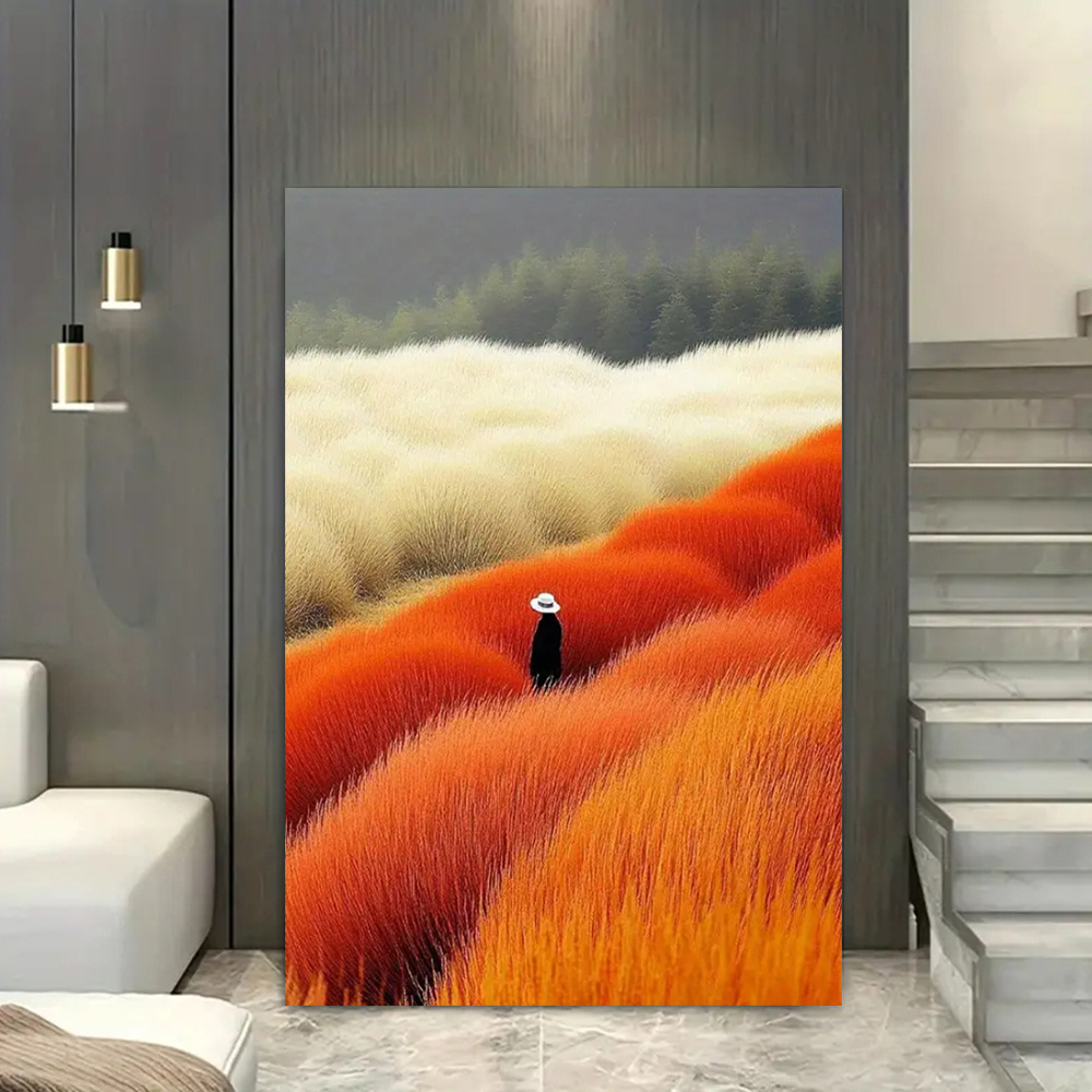 Home Decor Orange - Nowoczesny Abstrakcyjny Plakat Krajobrazowy i Reprodukcje