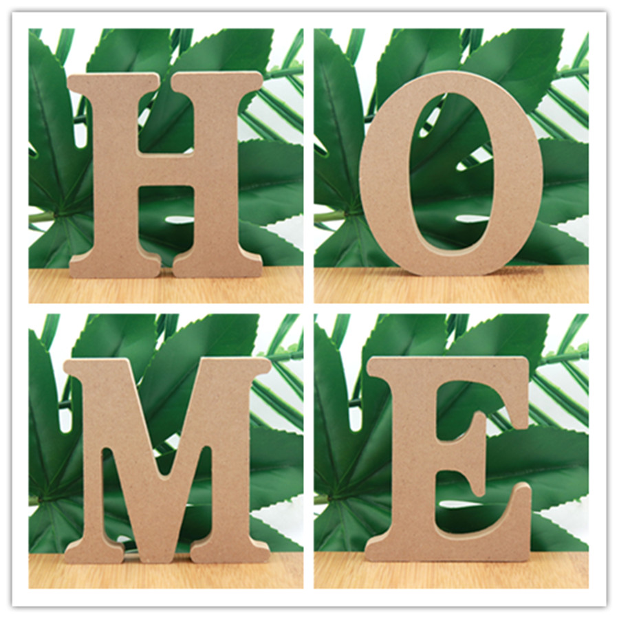 Home Decor On Sale - 1szt 10cm Kolor drewna Drewniane litery
