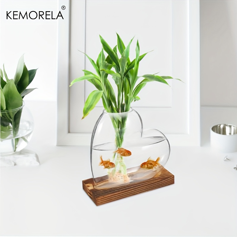 Terrarium Glass Bottle - Wazon hydroponiczny Love, 1/2 szt., wazon