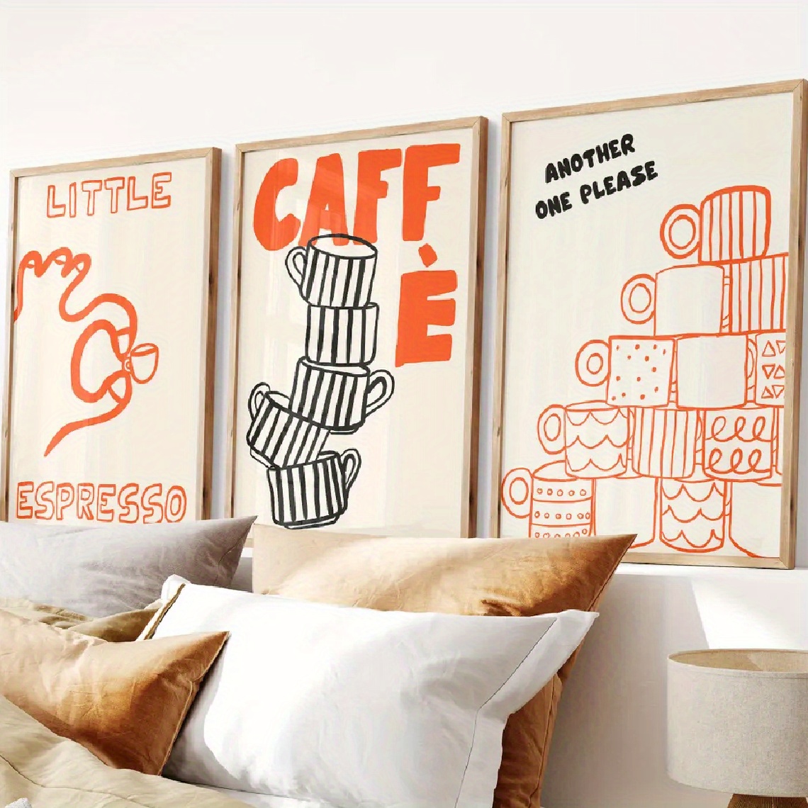 Home Decor Orange - 1/3 szt. Plakat na płótnie z