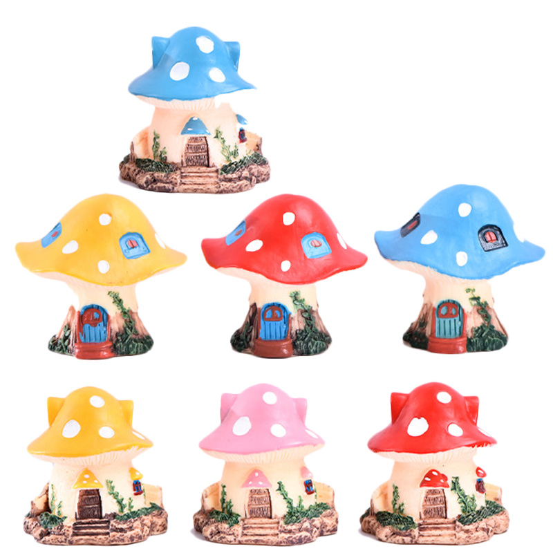 Home Decor Za - 1PC Kawaii Garden Mini Mushroom House