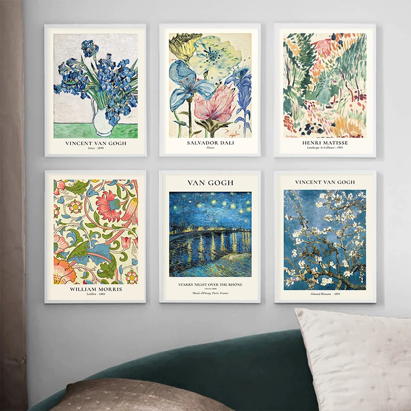 Home Decor Za - Van Gogh Star Vase Series Wall