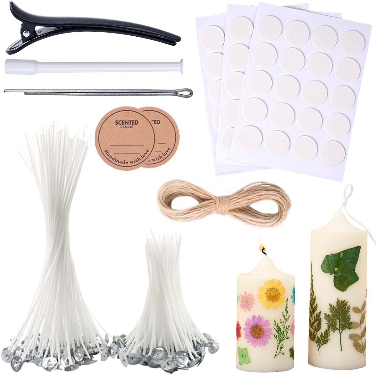 Scented Candle Set - Zestaw knotów do świec bez dymu