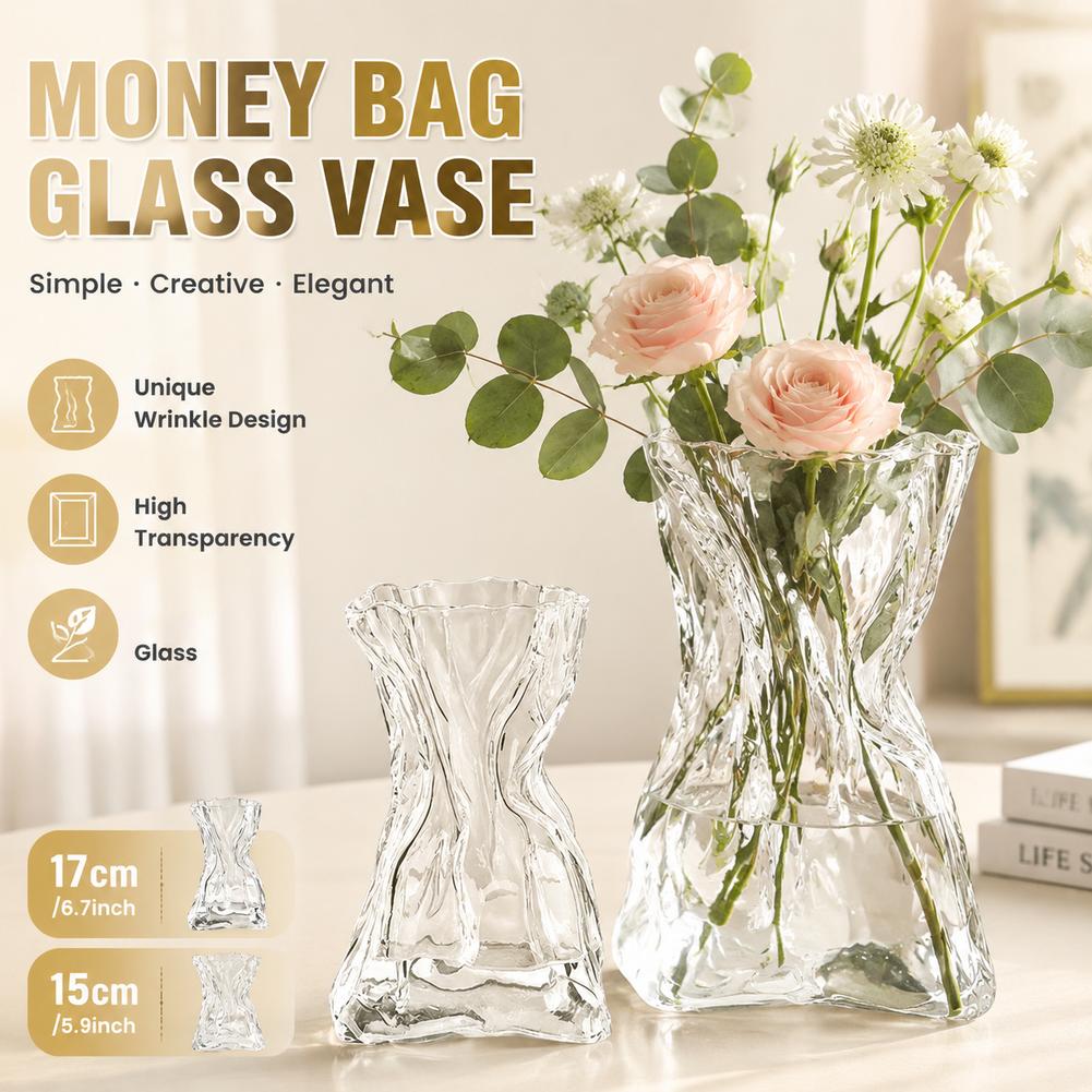 Terrarium Glass Bottle - Kreatywna składana torba na pieniądze Przezroczysty