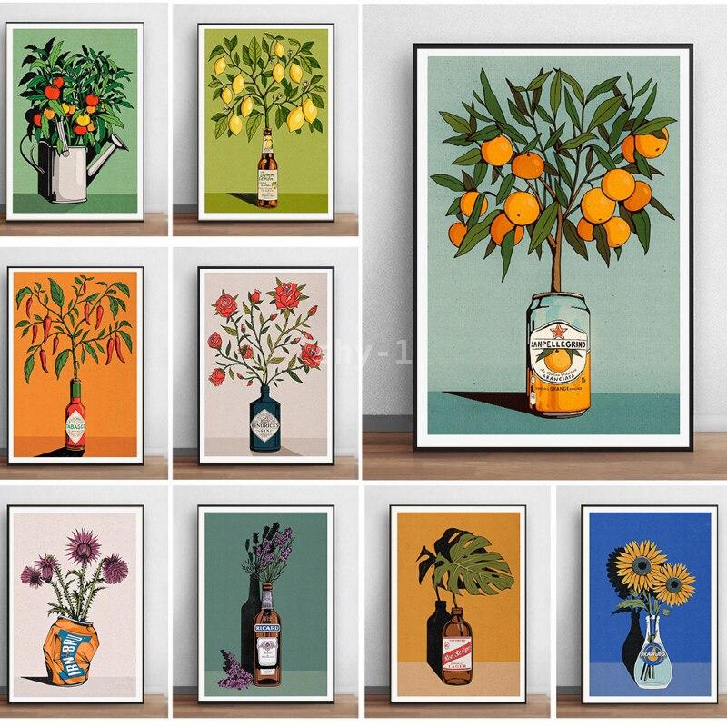Home Decor Orange - Nowoczesne obrazy na ścianę z motywem