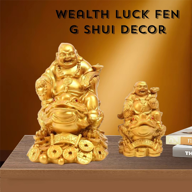 Home Decor On Sale - Żywica Złota Cykada Budda Maitreya Feng