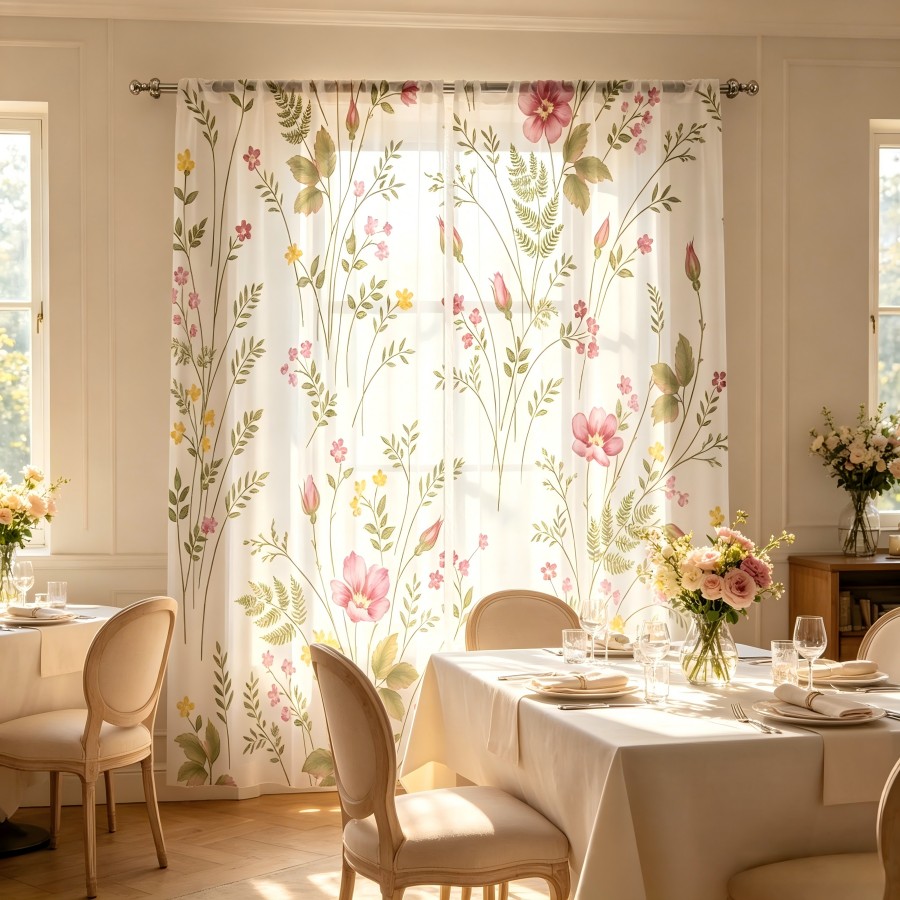 2 szt. Przezroczyste zasłony z – Home Decor Yellow recenzja i cena