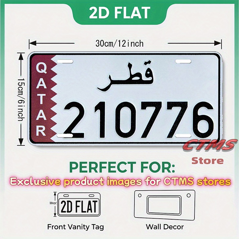 Aluminiowy metalowy znak z fla – Home Decor Qatar recenzja i cena