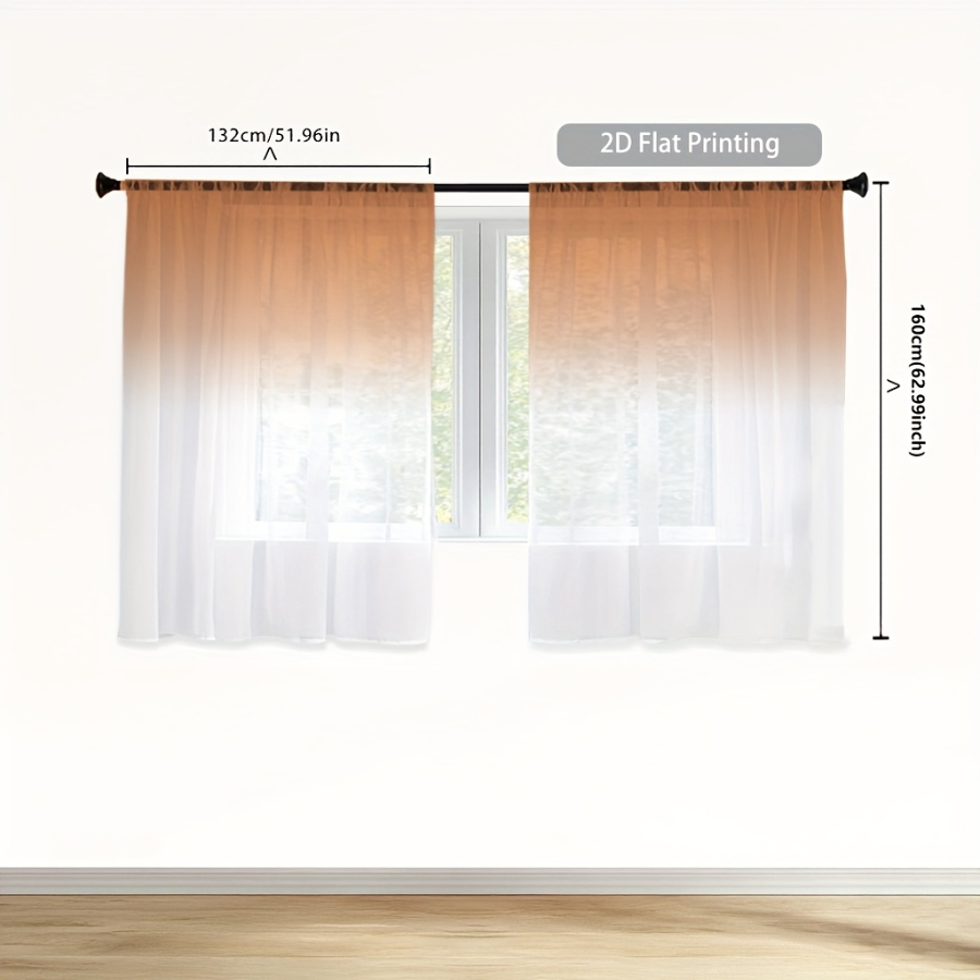 2 szt. Przezroczyste zasłony z – Home Decor Orange recenzja i cena