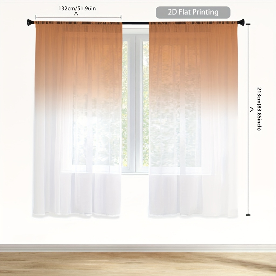 2 szt. Przezroczyste zasłony z – Home Decor Orange recenzja i cena