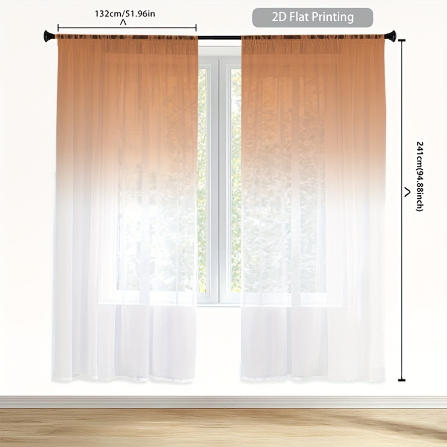 2 szt. Przezroczyste zasłony z – Home Decor Orange recenzja i cena