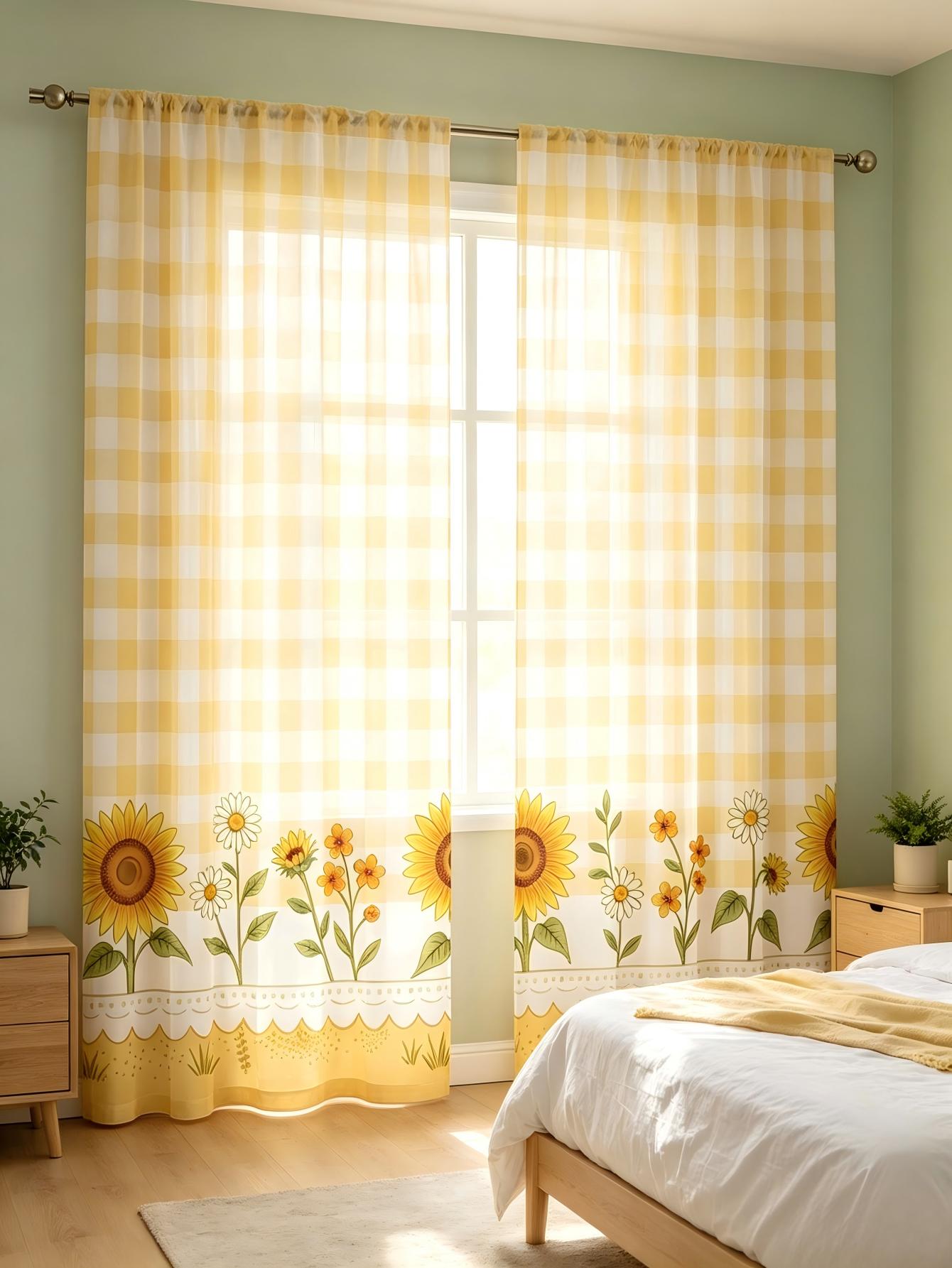 2 szt. Przezroczyste zasłony z – Home Decor Yellow recenzja i cena