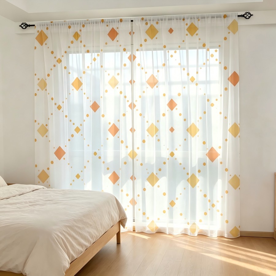 2 szt. Przezroczyste zasłony z – Home Decor Orange recenzja i cena
