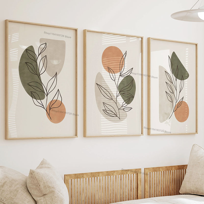 Boho Zielony Pomarańczowy Liść – Home Decor Orange recenzja i cena