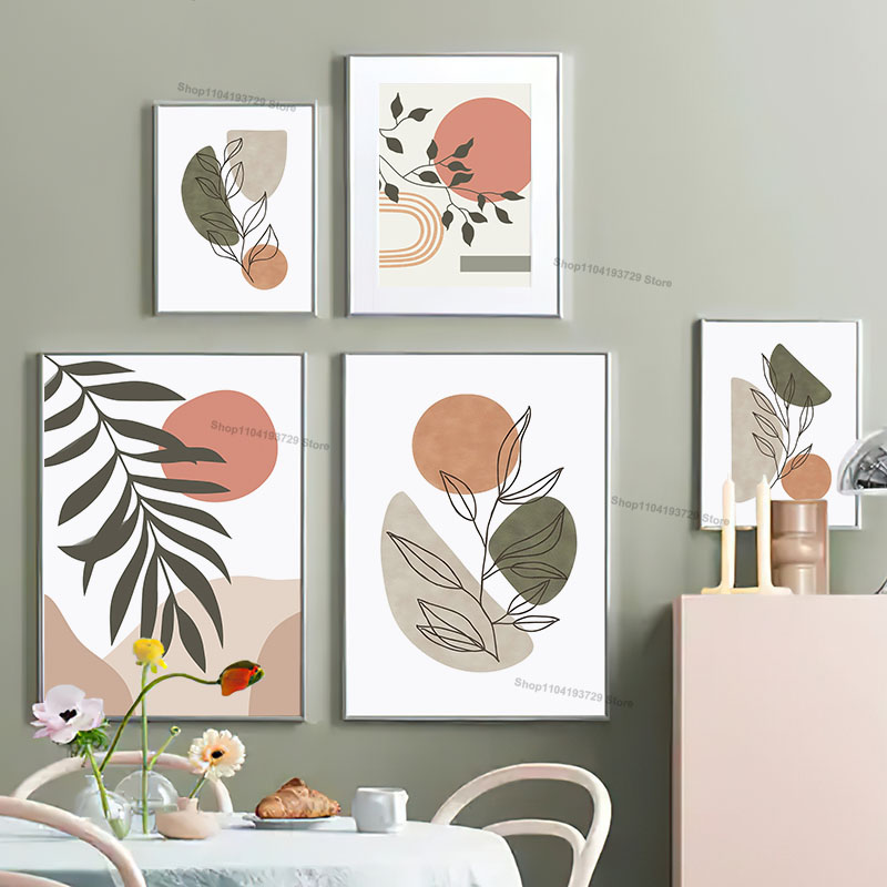 Boho Zielony Pomarańczowy Liść – Home Decor Orange recenzja i cena
